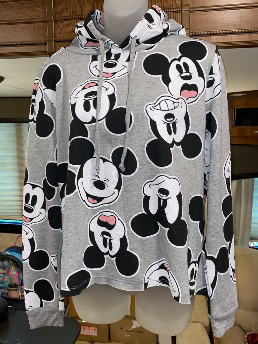 NEW!  Disney Mickey Mouse Hoodie: Sz. Juniors XL